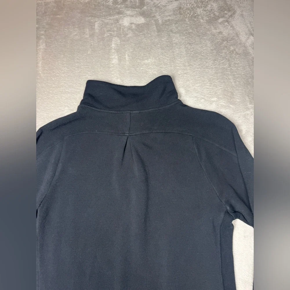 Varley Women’s Black Full Zip Mock Neck Ribbed Sides Athletic Jacket Size Large